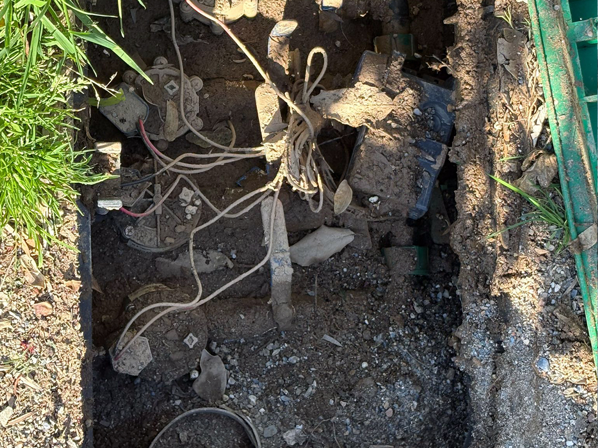 Sistemas de riego destrozados en Plaza Nicaragua / Cedidas