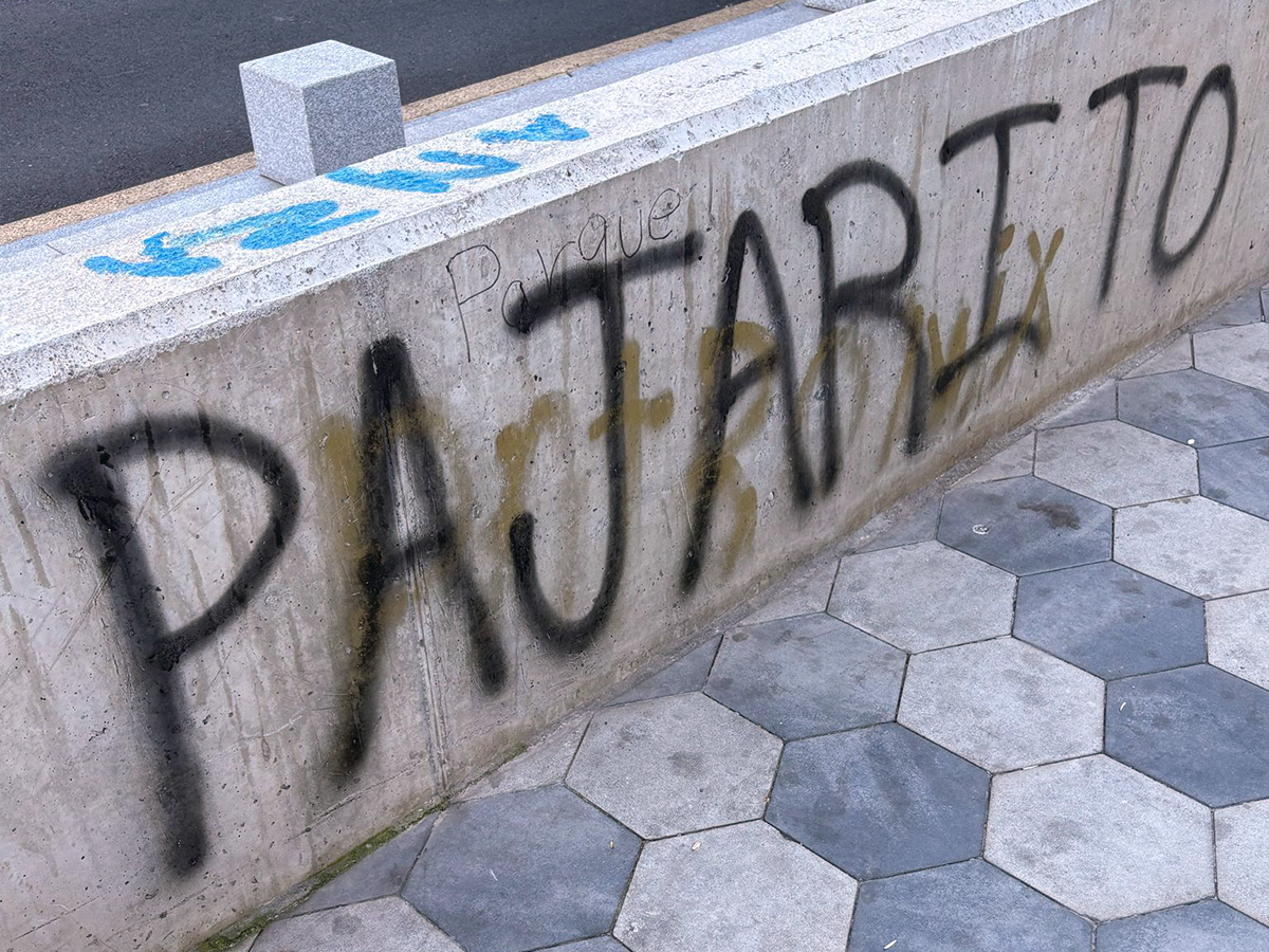 Pintadas  en Plaza Nicaragua / Cedidas