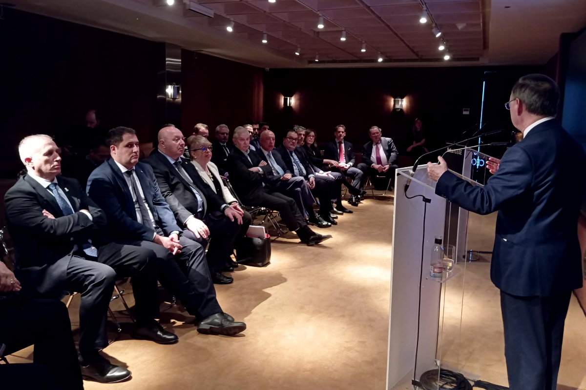 El presidente durante su intervención en el Club Forbes / Ciudad Autónoma de Ceuta