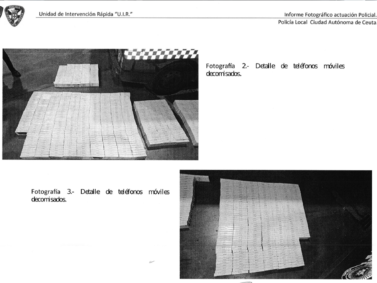 Móviles decomisados por la UIR