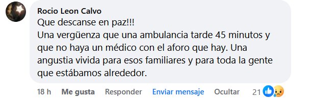 Indignación de los testigos ante la tardanza de la ambulancia