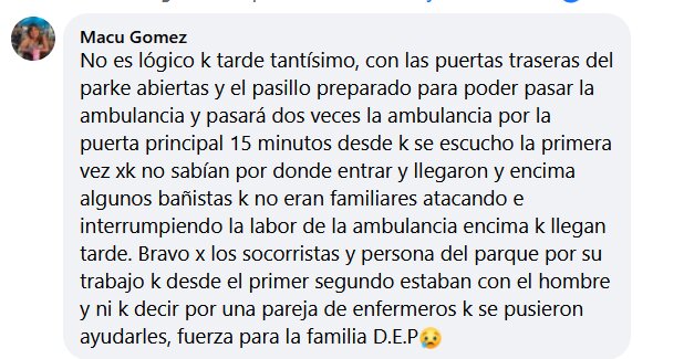 Indignación de los testigos ante la tardanza de la ambulancia