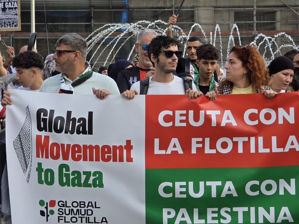 Ceuta Ya! durante la concentración contra el genocidio en Gaza / Laura Ortiz