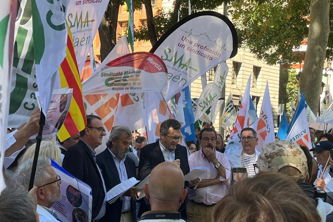Abdelghani El Amrani en Madrid  como representación del SMC/ Alma Palomino