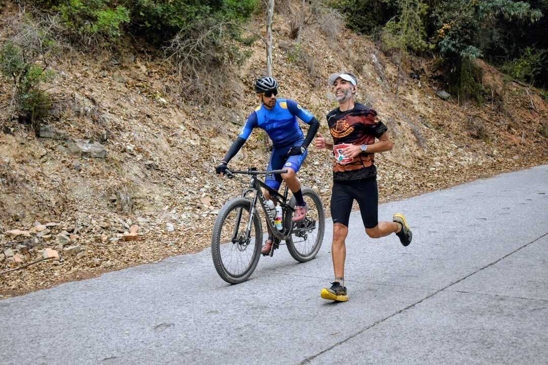 Bilal Mohamed, tercer clasificado de la modalidad de 32 kilómetros de Sierra Bullones. Foto: Rafa Báez.