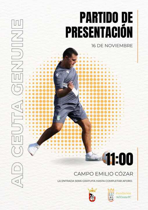 La Fundación AD Ceuta FC presenta a su equipo Genuine con un partido este domingo