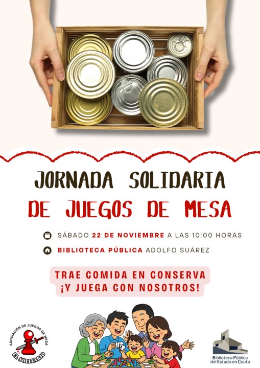 Cartel Jornada Solidaria Asociación de Juegos de Mesa 'El Solitario' / Cedida