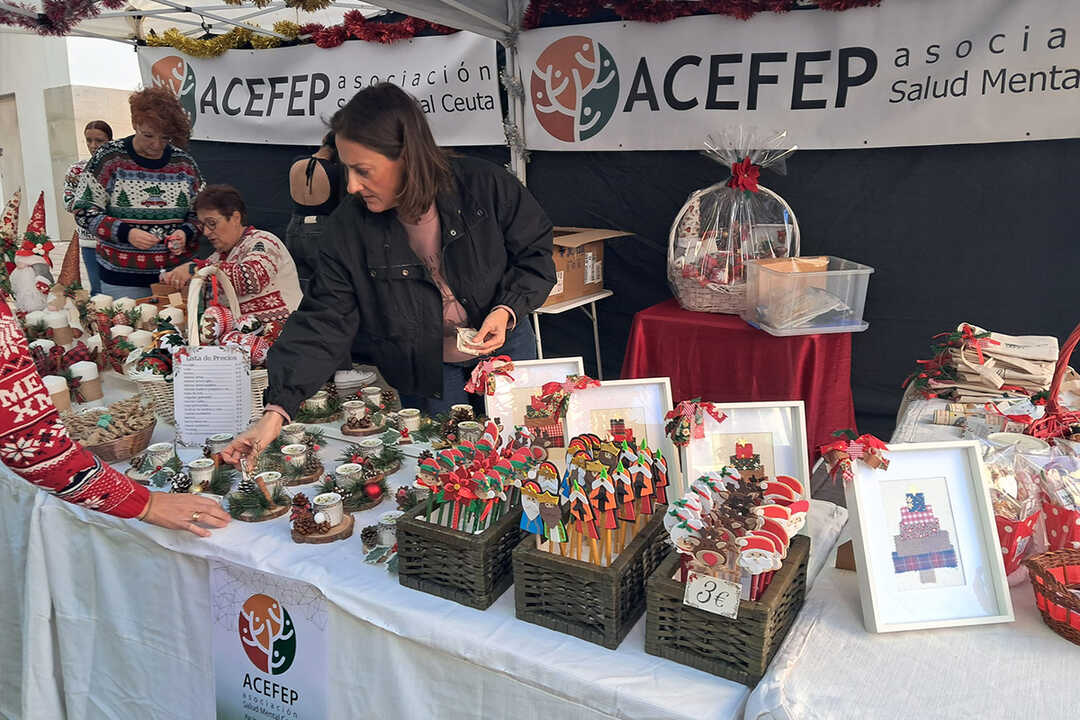 Mercadillo solidario de ACEFEP en  Paseo del Revellín / César Martín