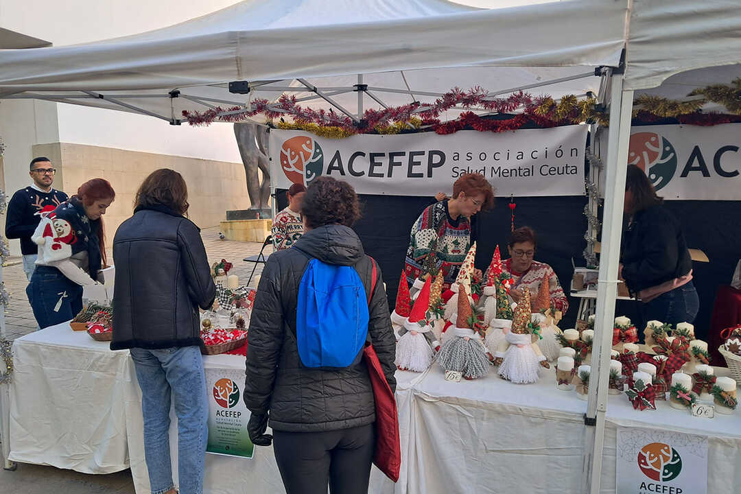 Mercadillo solidario de ACEFEP en  Paseo del Revellín / César Martín