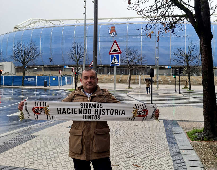 La afición de la AD Ceuta FC conquista San Sebastián