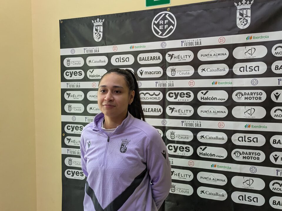 Tamiris, jugadora del Ceuta femino de Primera Iberdrola. Foto: Rubén Báez.