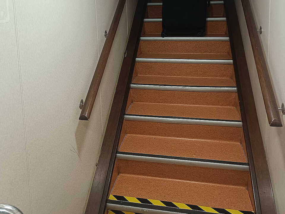 Escaleras de acceso al Ciudad de Mahón