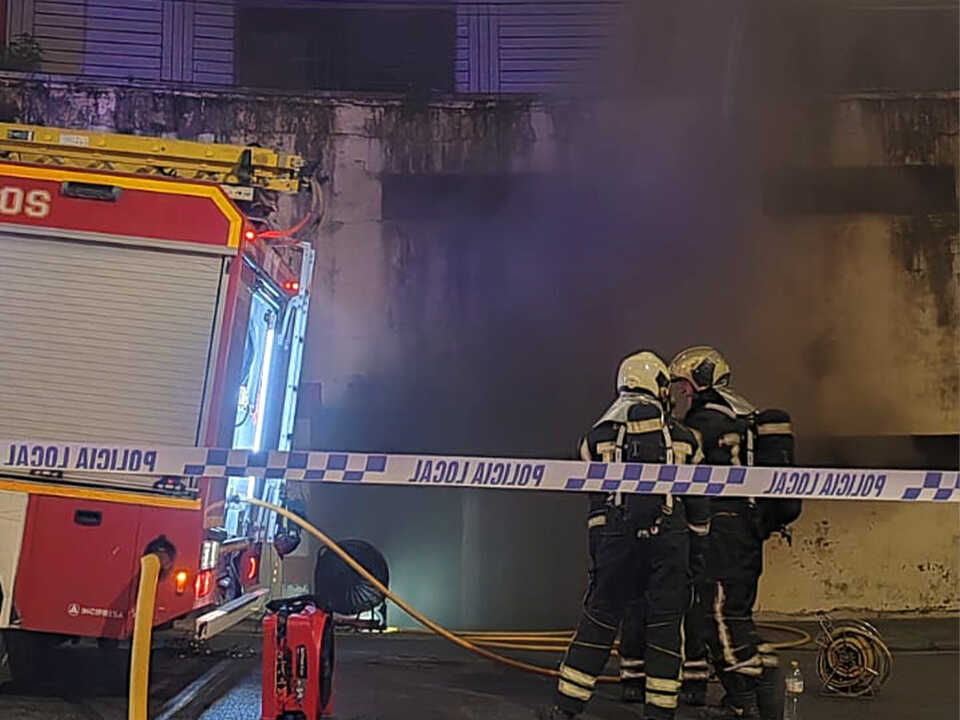 Incendio del garaje de la Calle Alfau