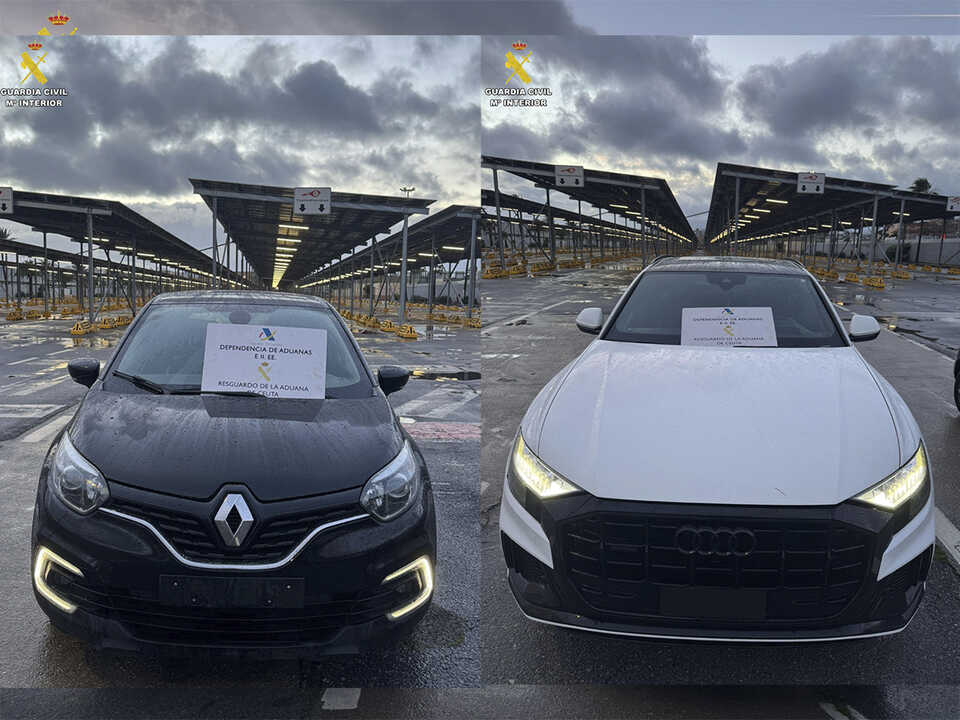 Coches sustraídos en Italia, interceptados en El Tarajal