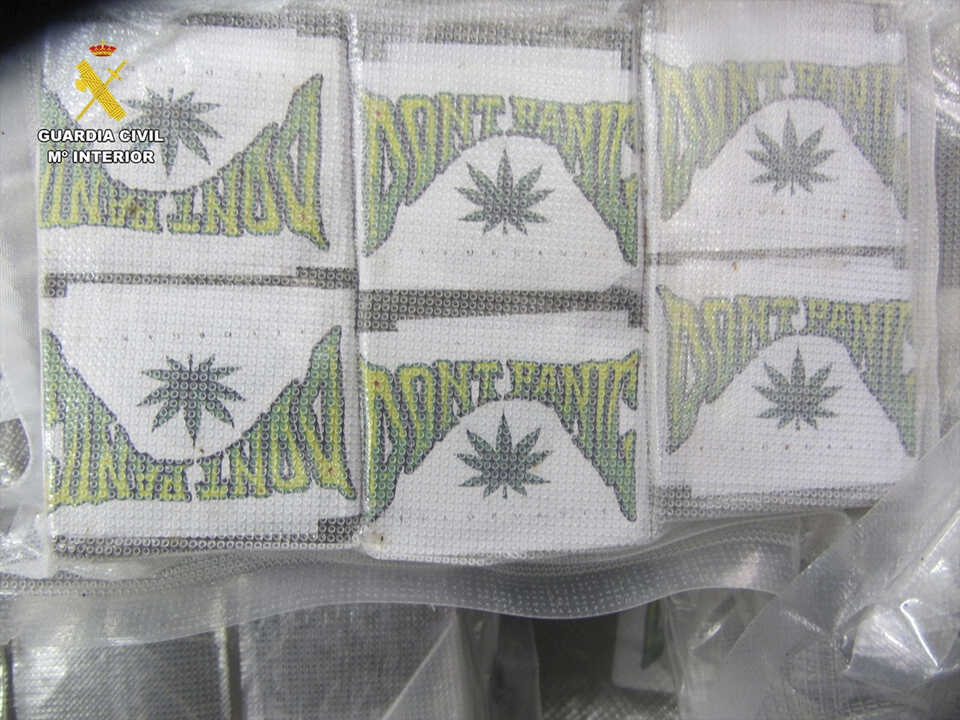 Droga intervenida en la aduana del Tarajal