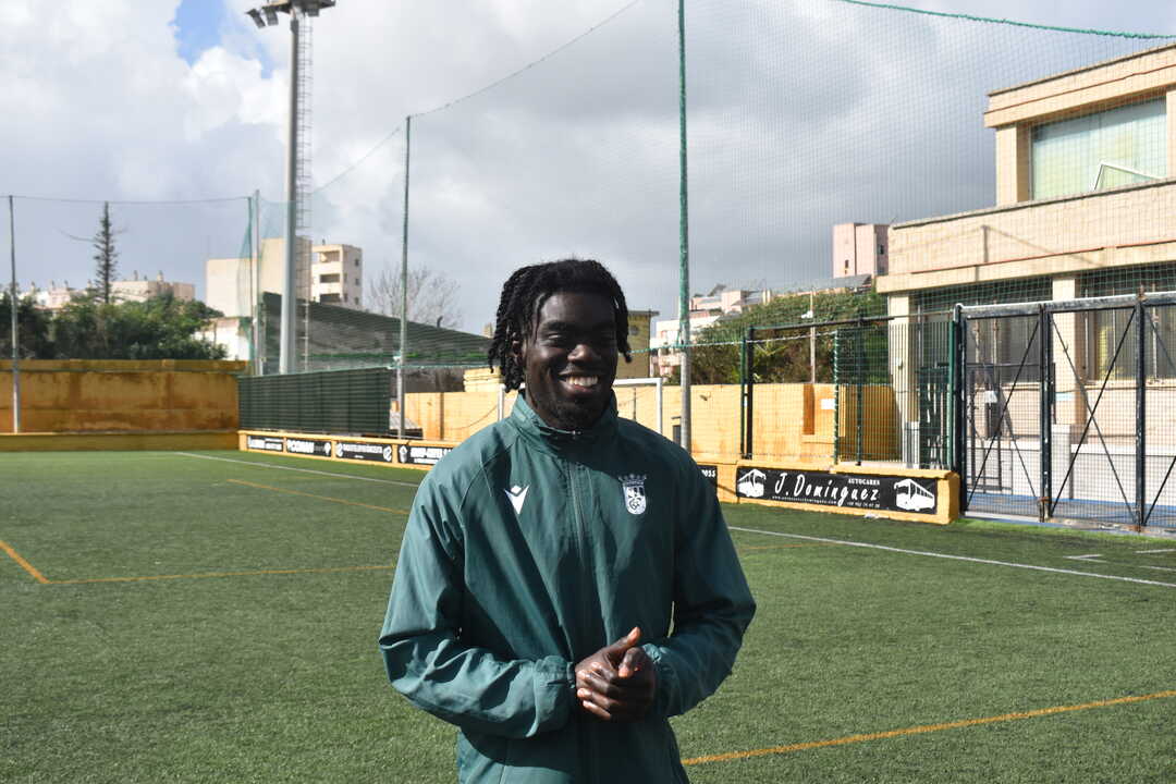 Charles Ansu, nuevo jugador del Ceuta B. Foto: Rubén Báez.