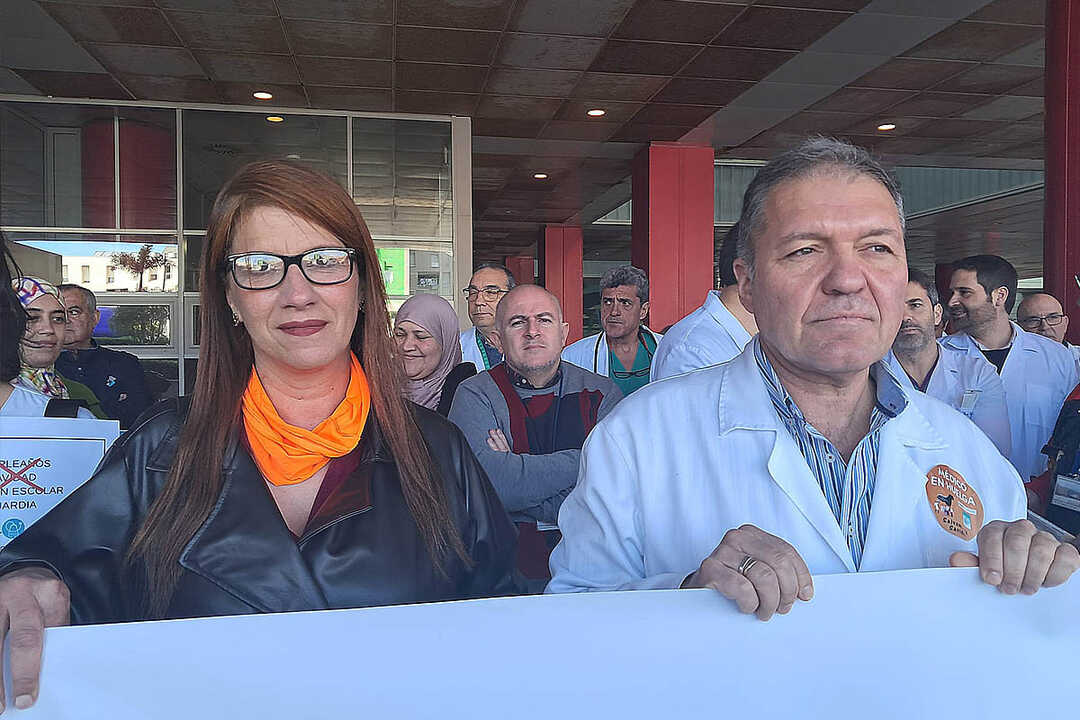 Concentración de los médicos en el HUCE / César Martín