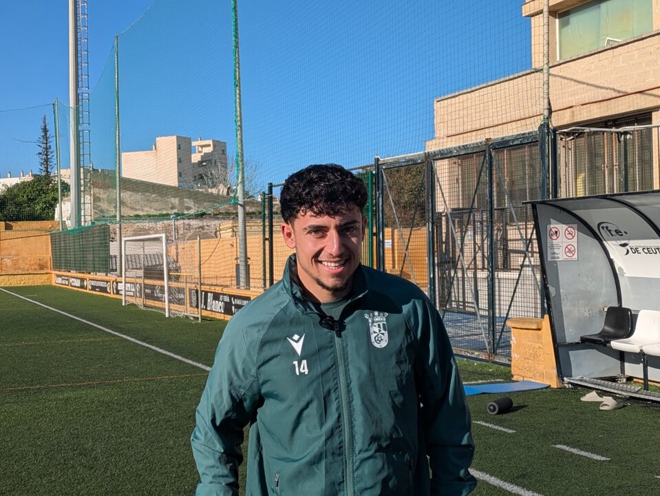 Gámez en la previa del Ciudad de Lucena - Ceuta B.