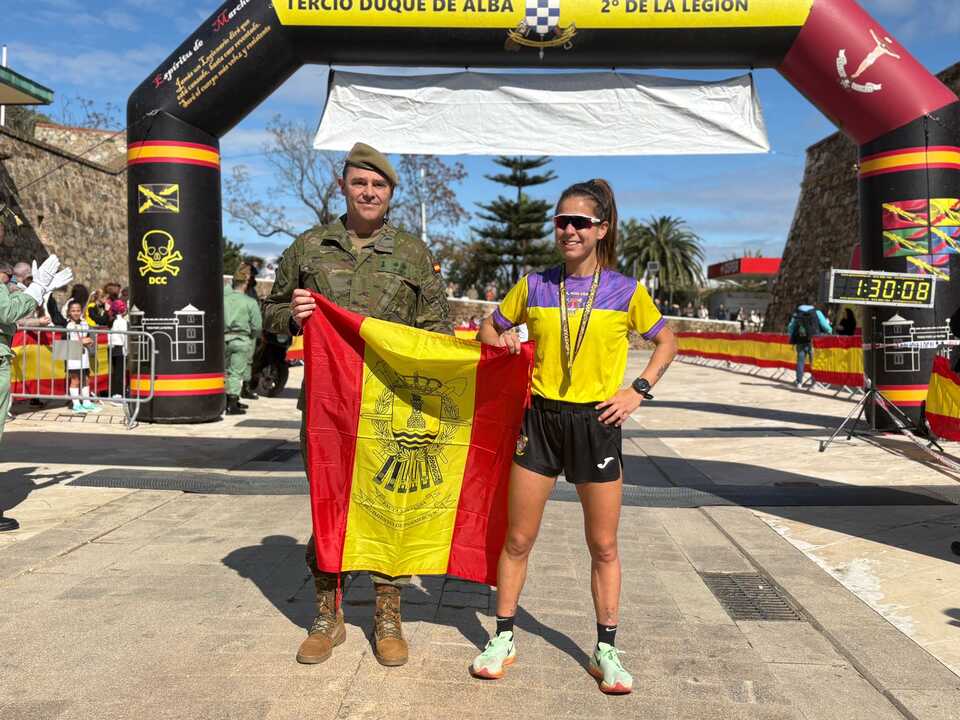 María Romero, ganadora de los 20 kilómetros de la Cuna de la Legión.