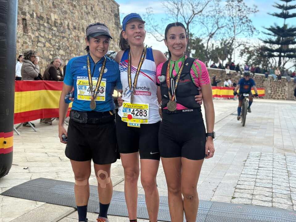 Las tres primeras clasificadas de los 50km de la Cuna de la Legión.