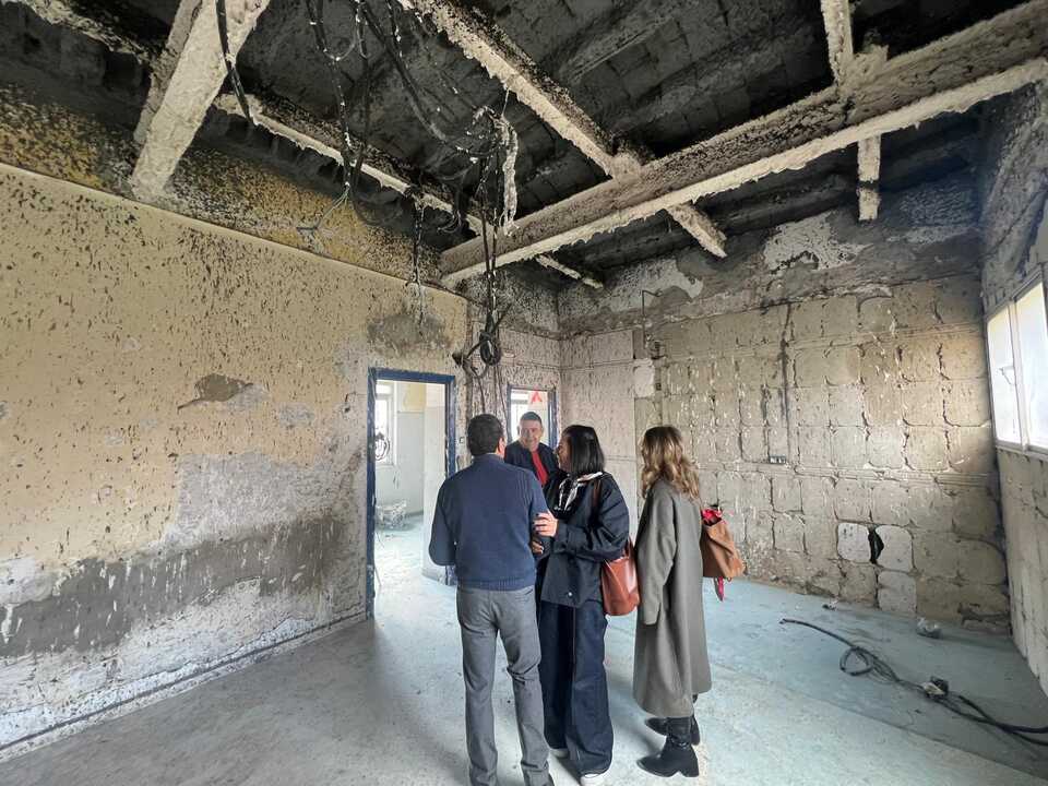 Pilar Orozco visita el colegio Ramón y Cajal para comprobar el estado de las obras / Ciudad Autónoma