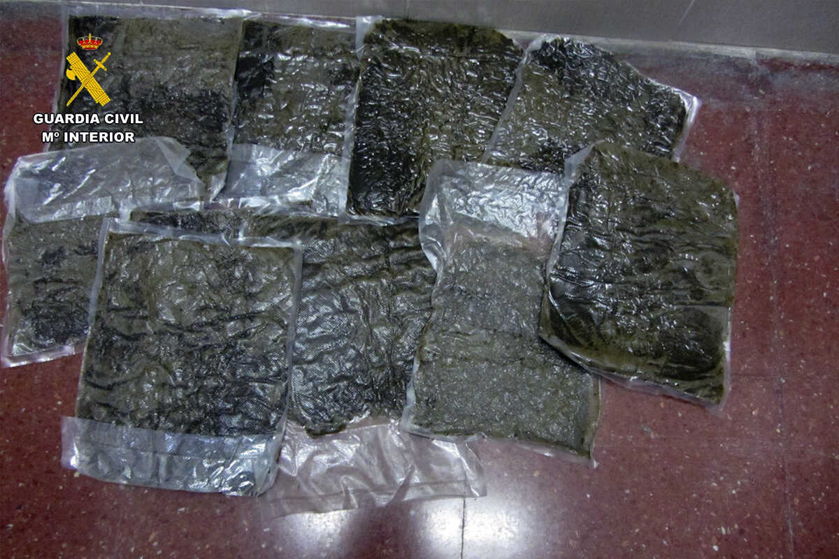 Cinco kilos de hachís incautados
