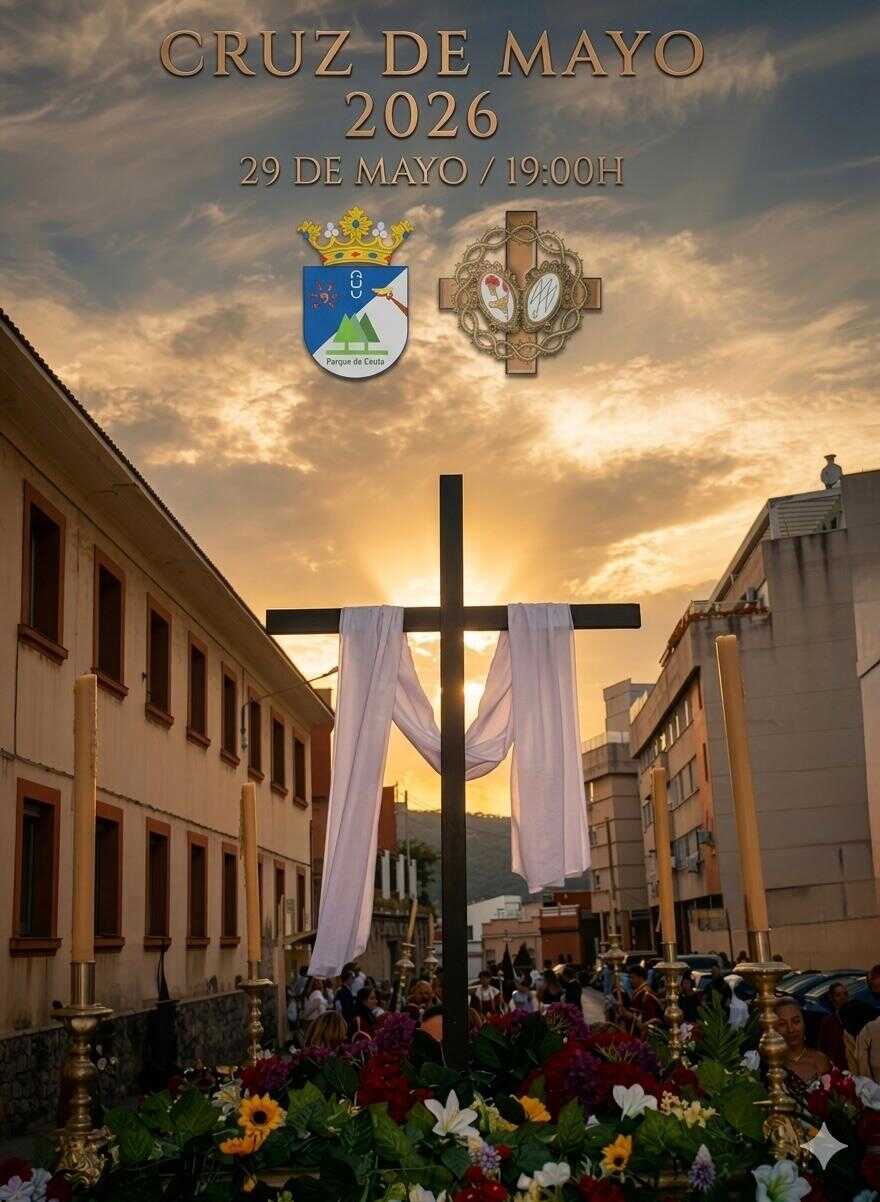 Andrew Barceló, autor del cartel de la Cruz de Mayo de Parques de Ceuta
