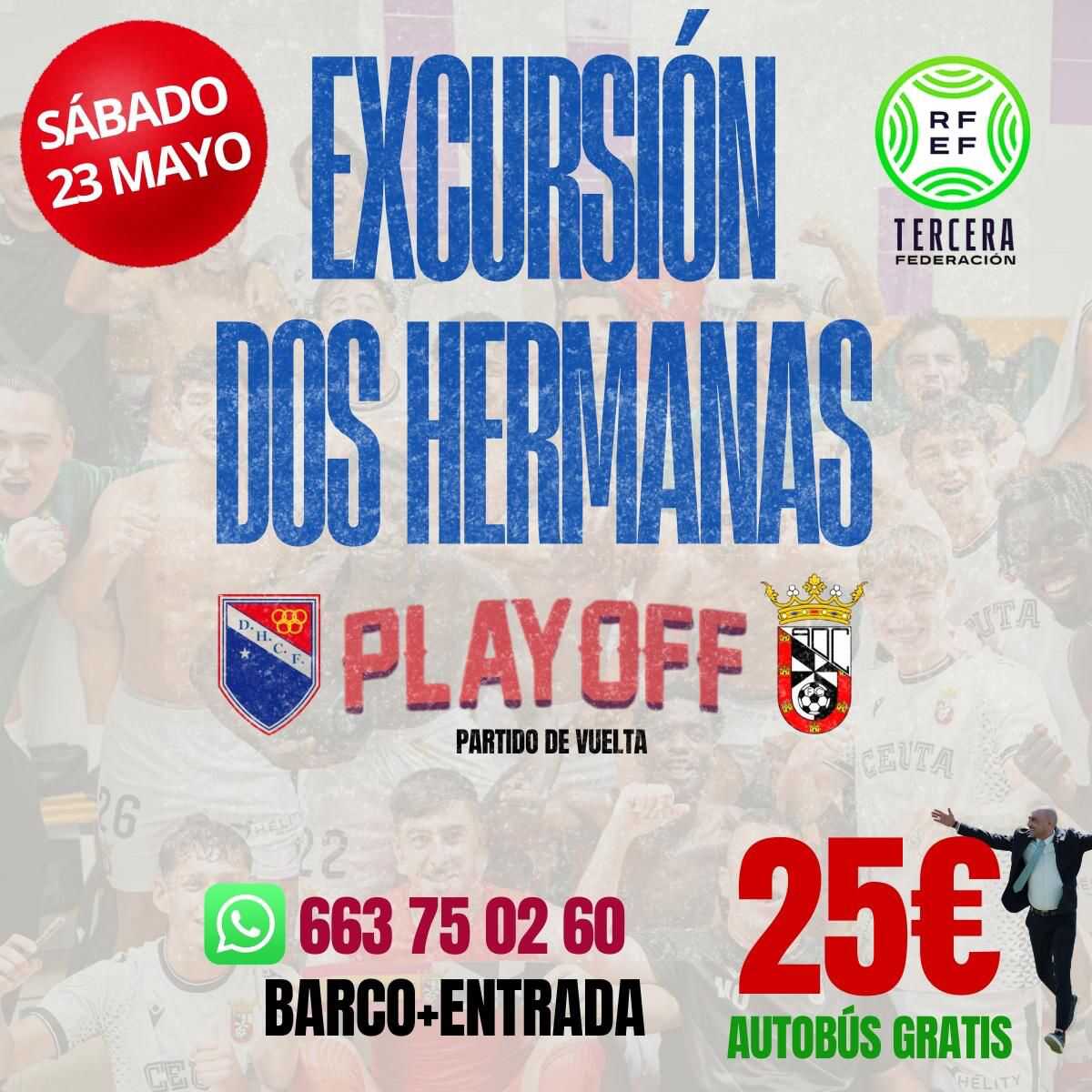 Excursión organizada por la afición de la AD Ceuta FC para animar al filial en el playoff